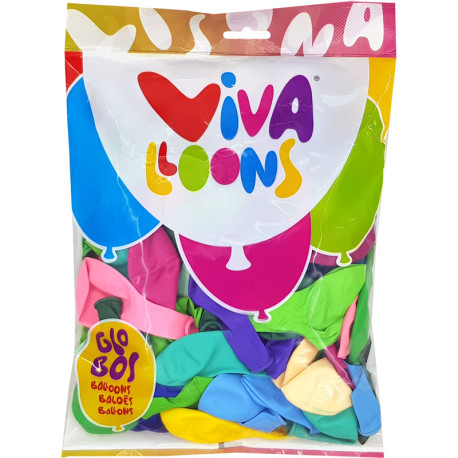 Balloons ⌀22cm 100pcs., Vivalloons