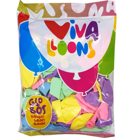 Balloons Pastel ⌀25cm 100pcs., Vivalloons