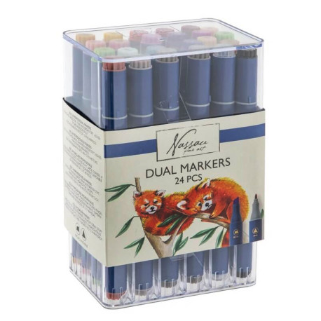 Dual Markers 24pcs., Nassau Fine Art