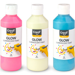 Luminiscējošas krāsas Glow 3x250ml, Creall