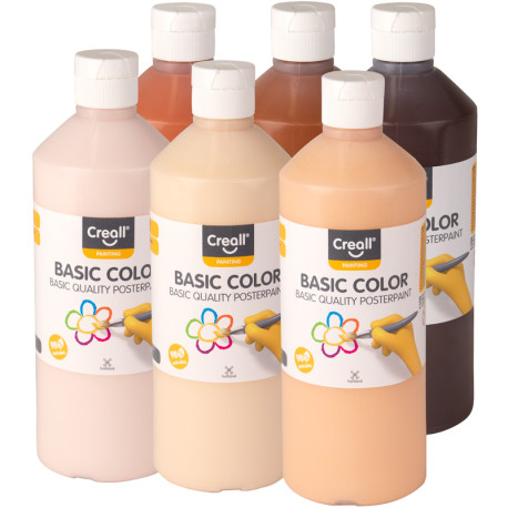 Plakātu krāsas Basic Colours of the World 6x500ml, Creall