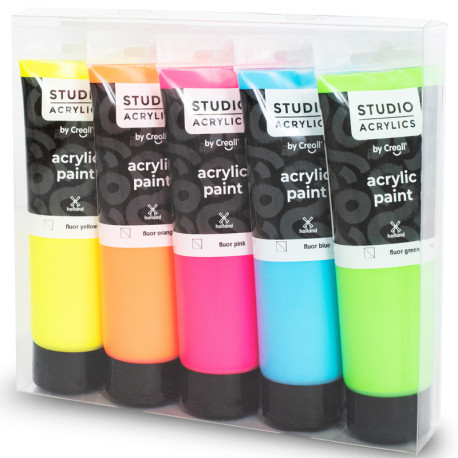 Creall Studio acrylics fluor assortment 5x125ml