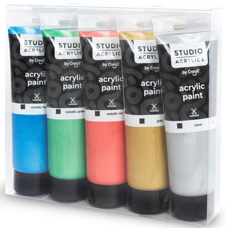 Creall Studio Acrylics Metallic Assortment 5x125ml