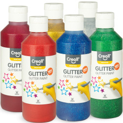 Glitter Paint Assortment 6x250ml, Creall