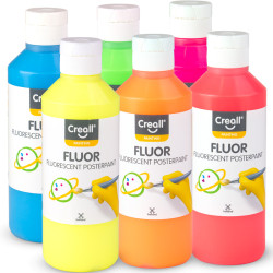 Fluorescent Posterpaint Fluor 6x250ml, Creall