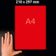 Sarkanas uzlīmes 210x297mm, Avery Zweckform