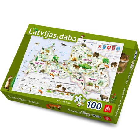 Puzzle Latvian Nature 100pcs. 41x27.5cm, Jāņa Sēta