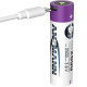 Li-Ion battery 18650 2600 mAh with USB-TypeC charging socket