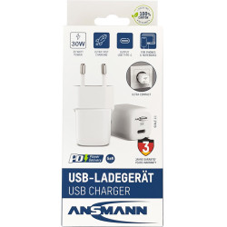 USB Type-C lādētājs HC130PD 20W/3A Mini, Ansmann