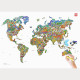 Krāsojama pasaules karte  58.5x84cm, Unikplay