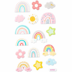 Glow in the Dark Foam Stickers Rainbow, DP Craft