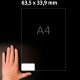 Weatherproof film labels 63.5 x 33.9mm, Colour Laser, B/W Laser, Copier