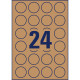 Brown Kraft Labels Ø 40 mm L7105-25, Avery Zweckform