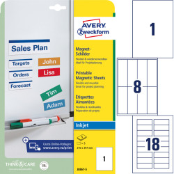 Printable Magnetic Sheets, Avery Zweckform