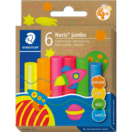 Plastilīns Noris® Jumbo Neon, Staedtler