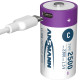 Lādējamās baterijas Li-Ion C 1.5V Type2500 2gab., Ansmann