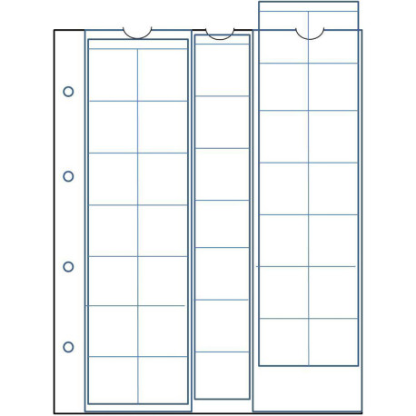 Coin Sheets Optima ⌀27 mm 5 Pcs Leuchtturm