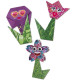 Origami Flowers 19.5x19.5cm 18 Sheets, Basic Craft