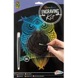 Rainbow Engraving Kit Owl A4, Creative Craft
