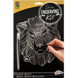 Silver Engraving Kit Lion A4, Creative Craft