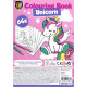 Colouring Book Unicorn A5 64 Drawings, Creative Craft