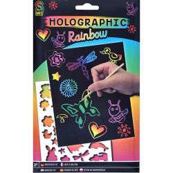 Skrāpējamās kartes Holographic Rainbow A5 4gab.,Creative Craft