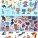 Sticker Set Cats 200pcs., Creative Craft