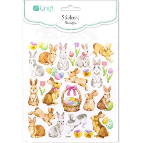 Stickers Easter Bunnies 29pcs., DP Craft