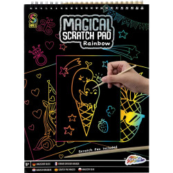 Magical Scratch Pad Rainbow A4 20 Sheets, Creative Craft