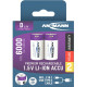 Li-Ion batteries D 1.5V Typ 6000 (min. 5400 mAh) 2pcs., Ansmann