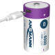 Li-Ion batteries D 1.5V Typ 6000 (min. 5400 mAh) 2pcs., Ansmann