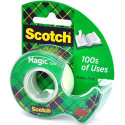 Scotch® Magic Tape 19mmx7.5m in Dispenser, 3M