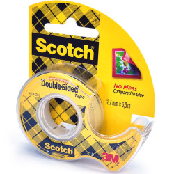 Abpusēja līmlente ar turētāju 12mmx6.3m Scotch, 3M