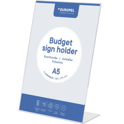 Budget Sign Holder A4/A5 70°, Europel