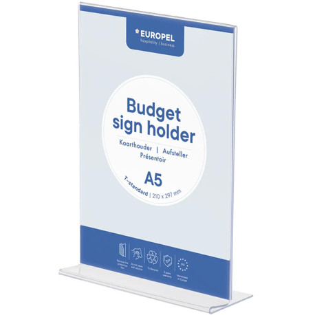 Budget Sign Holder A4/A5 90°, Europel