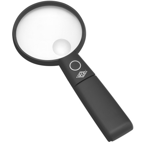 LED Hand-held Magnifier with Fold-out Stand, Wedo