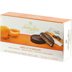 Chocolate Covered Marzipan Apricot in Brandy 220g, Anthon Berg