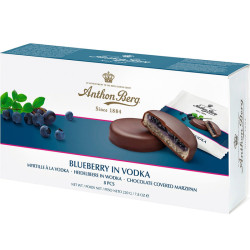 Chocolate Covered Marzipan Blueberry in Vodka 220g, Anthon Berg
