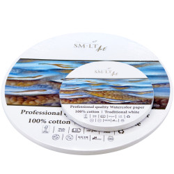 Round Watercolor Paper ⌀ 16cm/30.5cm, Smiltainis