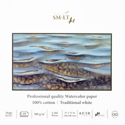 Watercolor Paper Pad 28x28cm 300g/m² 10 Sheets, Smiltainis