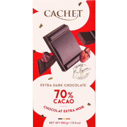 Extra Dark Chocolate 70% 100g, Cachet