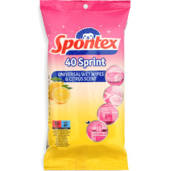 Mitrās salvetes Sprint Citrus 40gab., Sponte