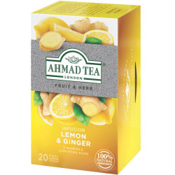 Fruit and Herb Infusion Lemon & Ginger 20pcs., Ahmad Tea