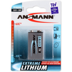 Baterija Extreme Lithium 9V, Ansmann