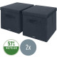 Leitz Fabric Storage Box with lid medium , pack of 2