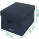 Leitz Fabric Storage Box with lid medium , pack of 2