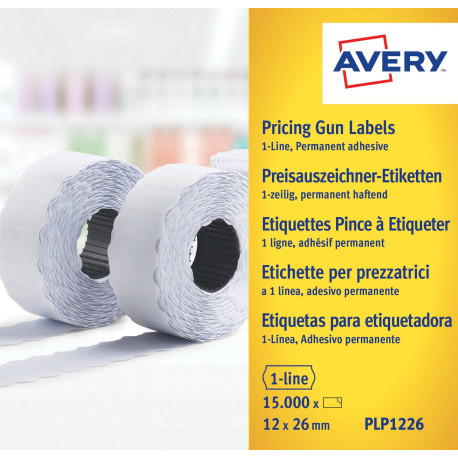 Cenu marķēšanas uzlīmes 12x26mm, Avery Zweckform
