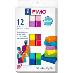 Komplekts Fimo® Brilliant Colours 12gab., Staedtler