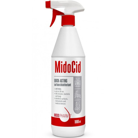 Virsmu dezinfekcijas līdzeklis MidoCid 1000ml, Midopharm