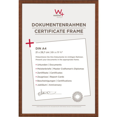 Dokumentu rāmis A4 plastmasa, Walther Design